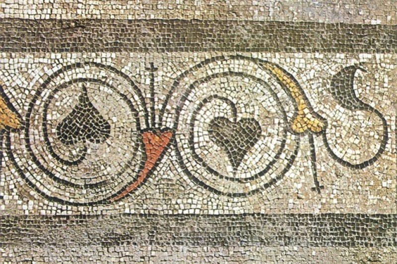 A mosaic in Fishbourne Palace